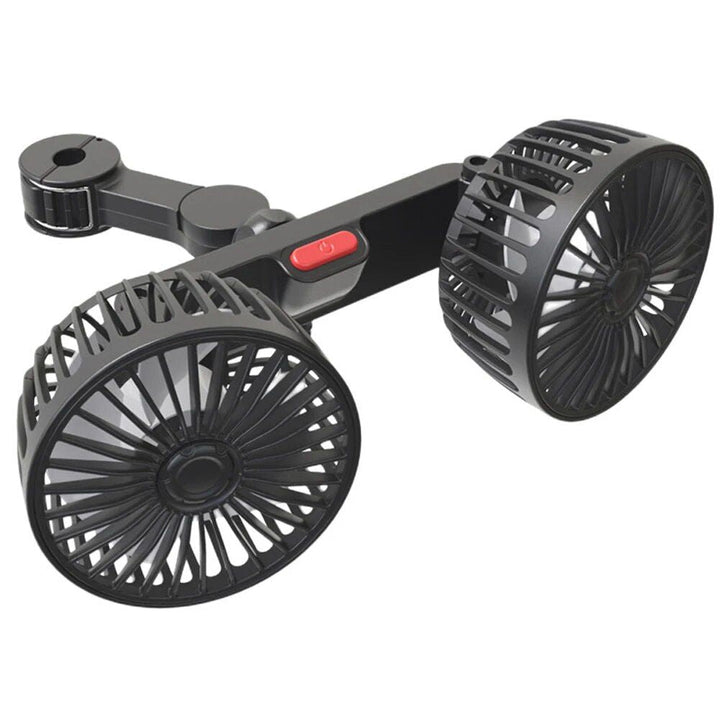 Dual Head USB Car Fan with 360° Rotation for 12V/24V Vehicles | Bowlift