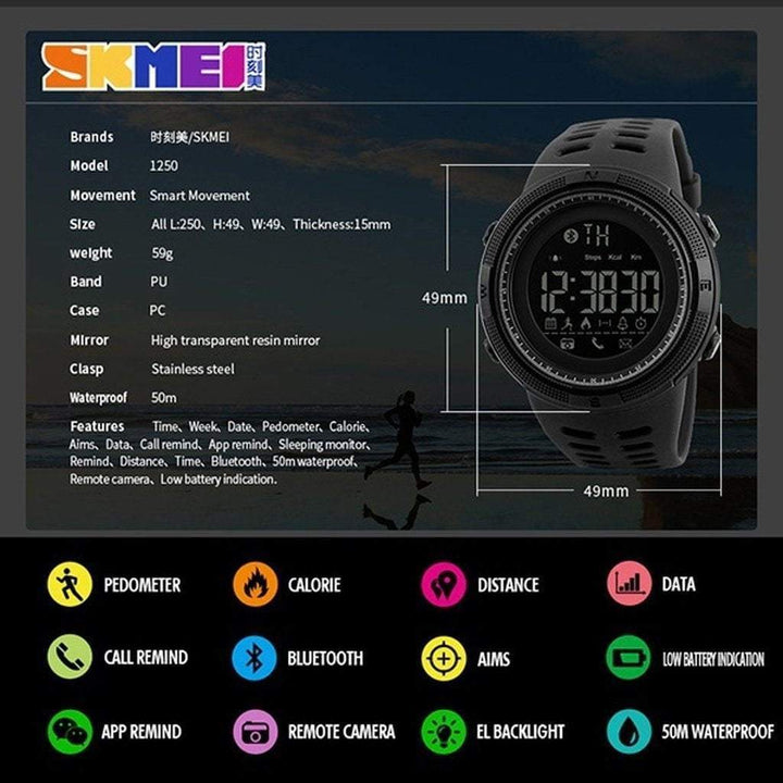 BowLift | Men Smart Chrono Calories Pedometer Multi-Functions Sports Watches