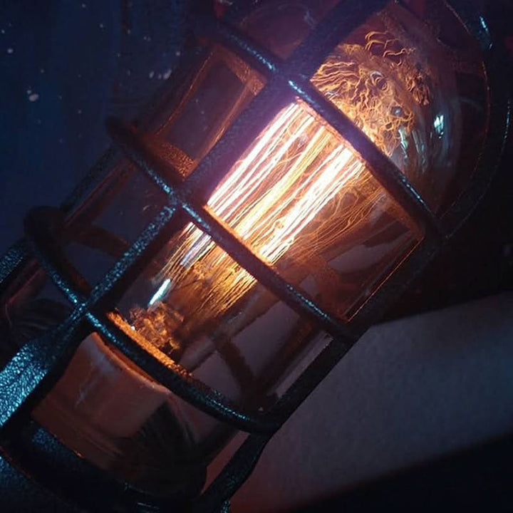 BowLift | Steampunk Rocket Table Lamp with Flame Light