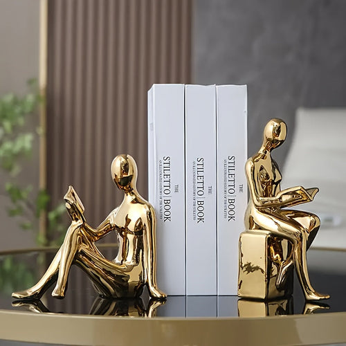 LuxeCeramic - Abstract Ceramic Bookends for Elegant Interiors Bowlift