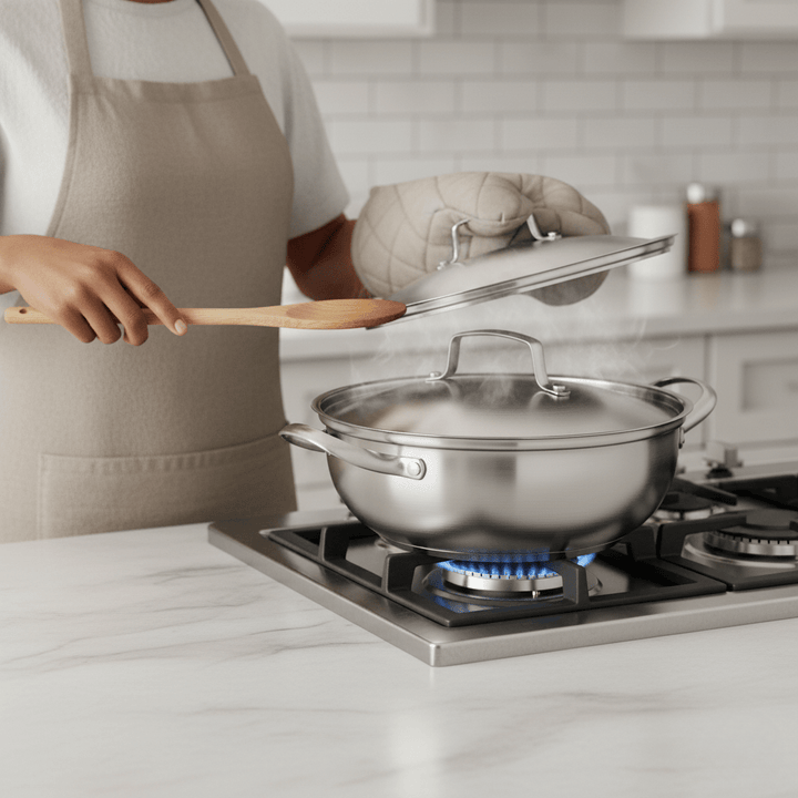 BowLift | Stainless Steel Cooking Pot 26 cm with Even Heat Distribution
