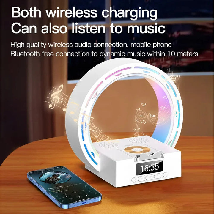 BowLift | 4-in-1 Bluetooth speaker lamp with charging pad and alarm clock