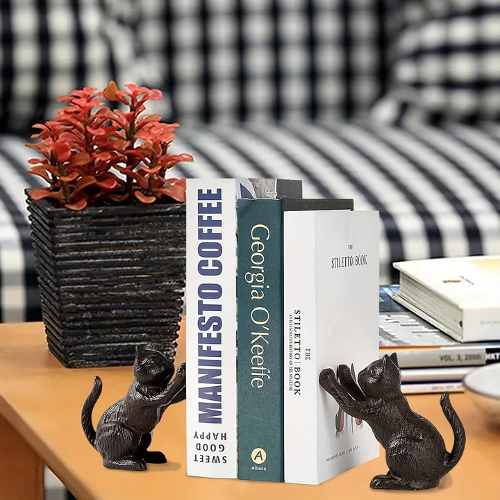 IronVintage – Timeless Cast Iron Bookends with Classic Look Bowlift