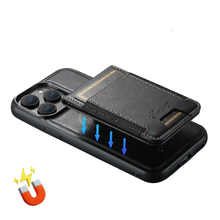 LuxCase Leather Phone Case with Card Slot and Stand – Compatible with iPhone | Bowlift