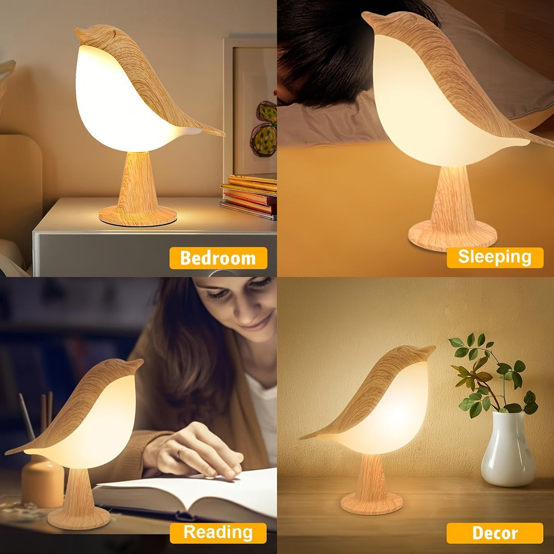 BrightNest - USB LED Bird Table Lamp with Touch Bowlift