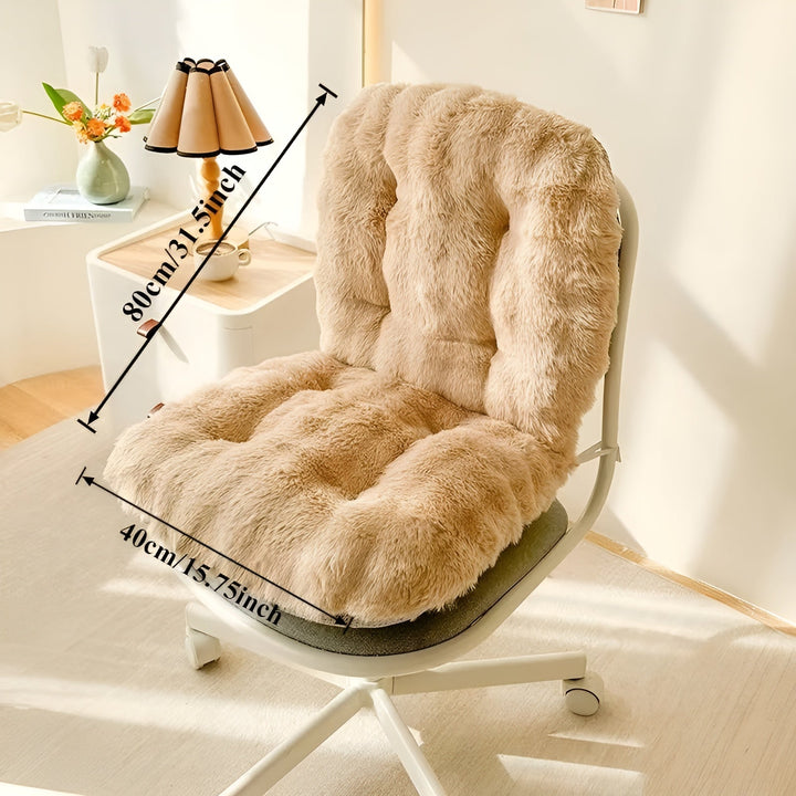 Soft seat cushion made of faux fur – Extra thick & cuddly | Perfect for chair and sofa | Bowlift