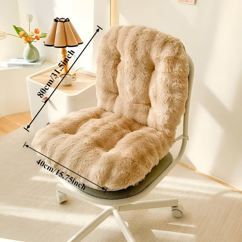Soft seat cushion made of faux fur – Extra thick & cuddly | Perfect for chair and sofa | Bowlift