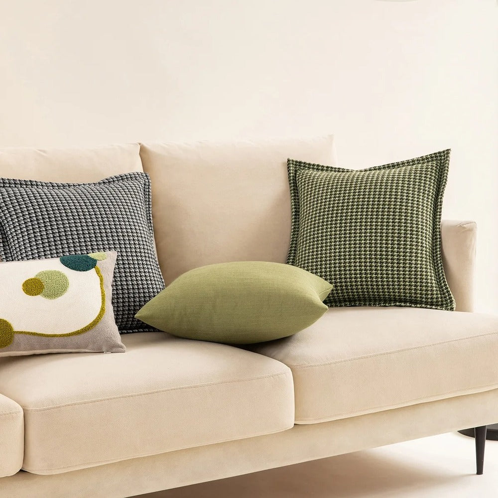 BowLift | Houndstooth Orange Jacquard Pillowcase