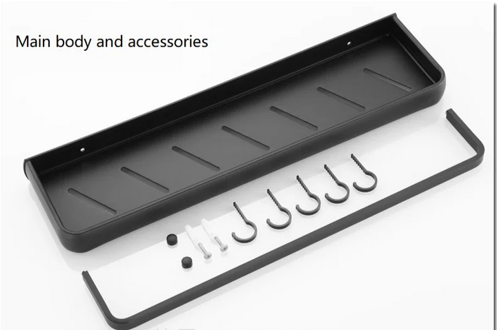 ALUMAX – Black Aluminum Corner Shelf without Drilling Bowlift