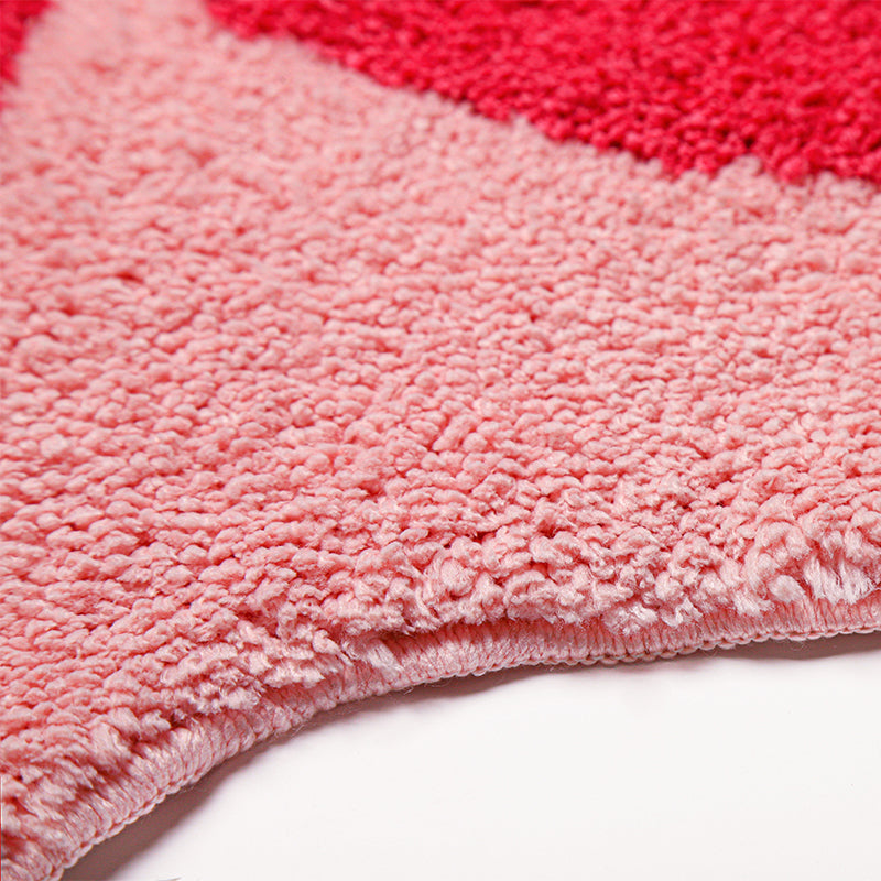 BowLift | Irregular Shaggy Faux Wool Pink Area Rug for Bedroom and Living Room