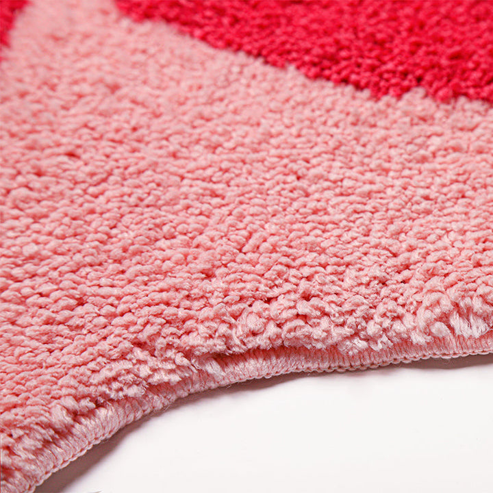 BowLift | Irregular Shaggy Faux Wool Pink Area Rug for Bedroom and Living Room
