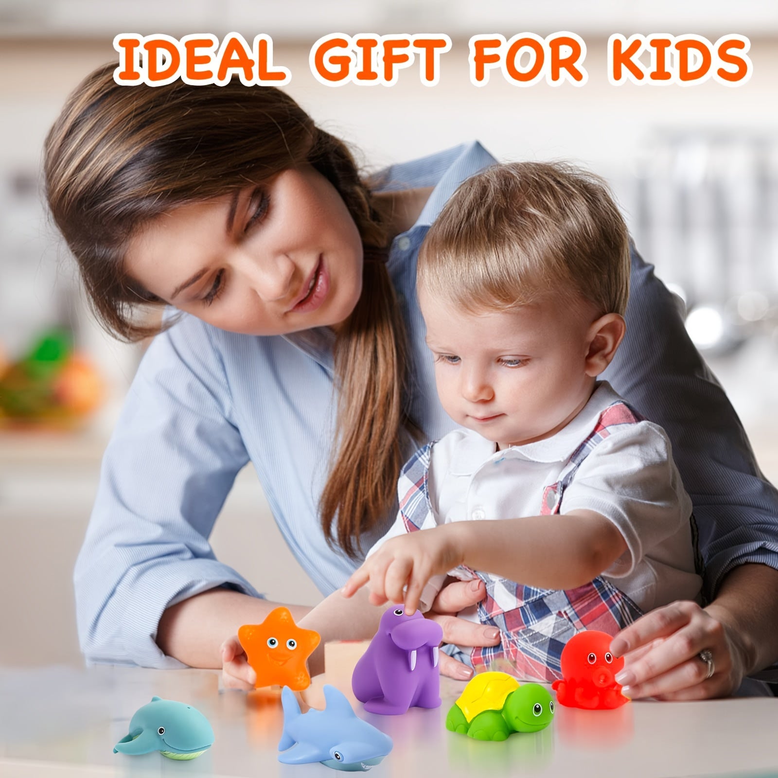 BowLift | Bath Toys Set Soft Floating Animal Figures