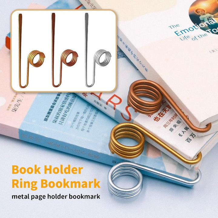 BowLift | Metal Thumb Ring Bookmark｜One-Handed Page Holder for Effortless Reading