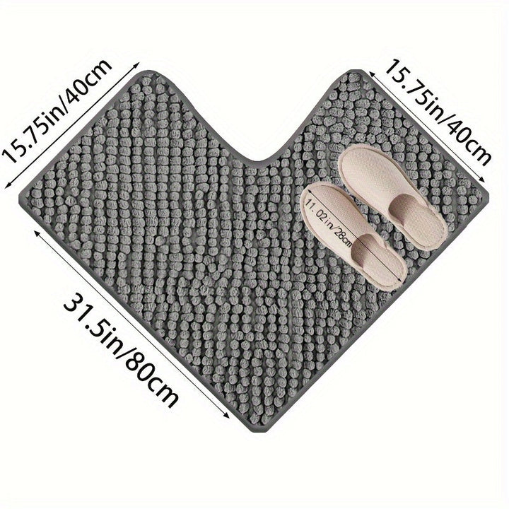 BowLift | Corner Bath Mat Lunava | L-Shape for Shower & Corner | Non-Slip & Soft | 40x40x80 cm