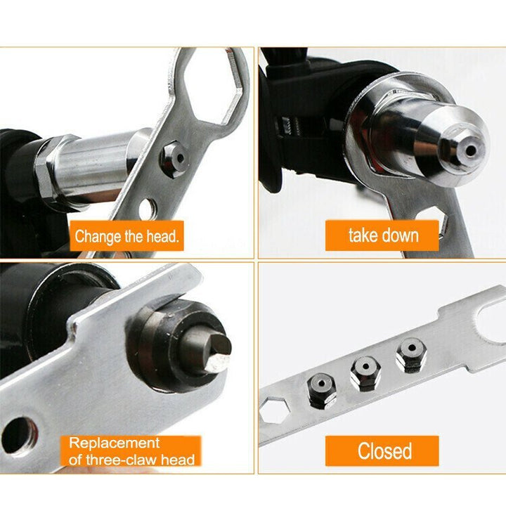 BowLift | Professional Rivet Gun Adapter Kit With 4Pcs Different Matching Nozzle Bolts