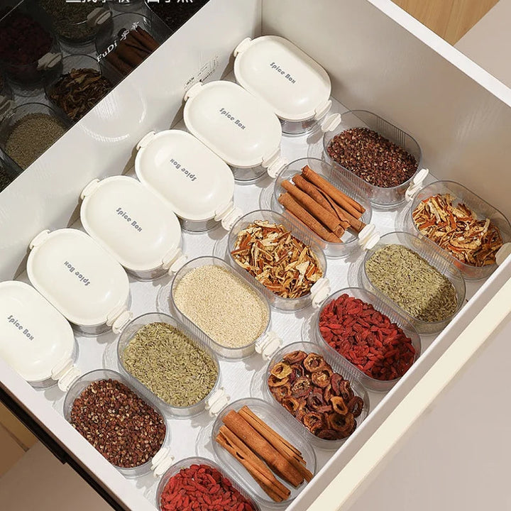 Spice box set stackable with lid | Bowlift