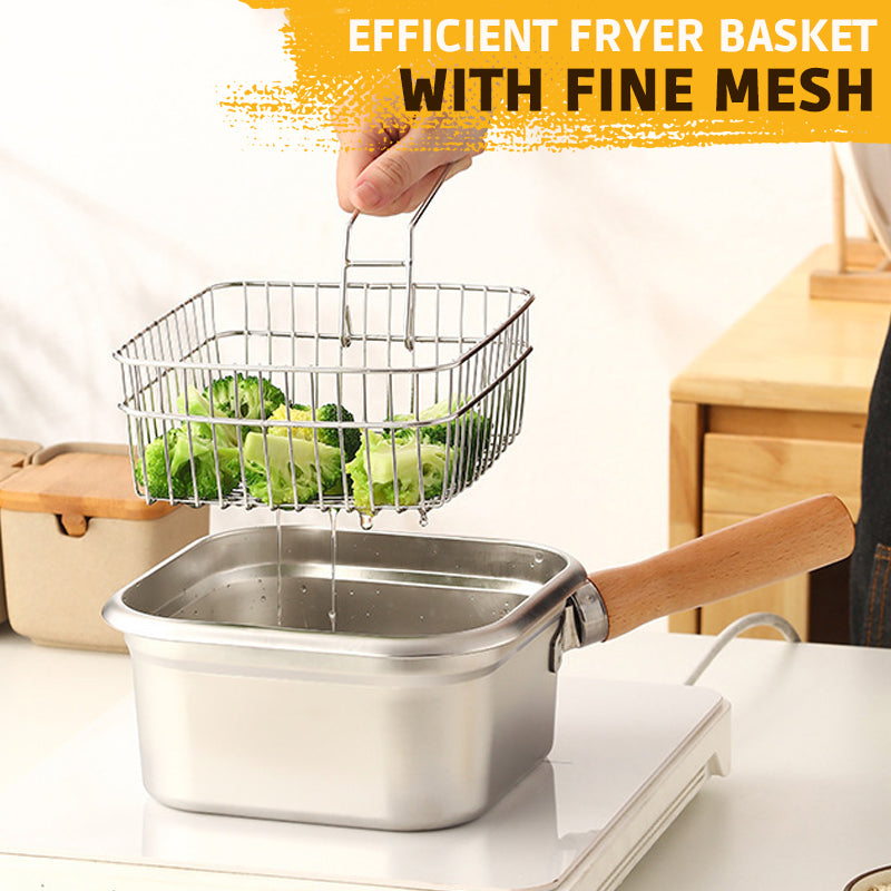 CrispEase Stainless Steel Deep Fryer — Enjoy crispy, healthy meals everywhere at any time completely stress-free! | Bowlift