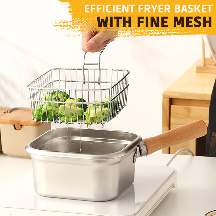 CrispEase Stainless Steel Deep Fryer — Enjoy crispy, healthy meals everywhere at any time completely stress-free! | Bowlift