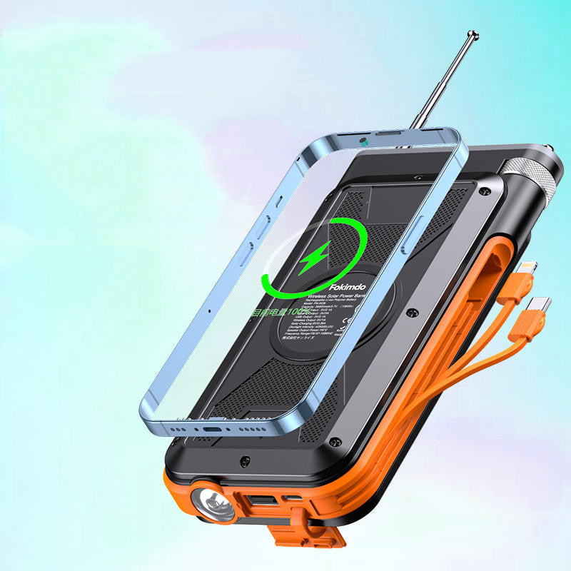 BowLift | 20000mAh Solar Power Bank With Built-in Cable
