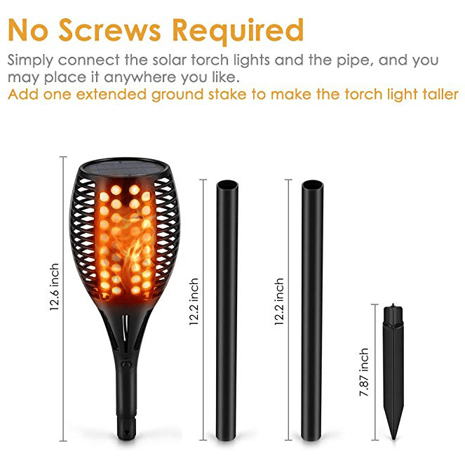 BowLift | LED Solar Path Torch Light Dancing Flame