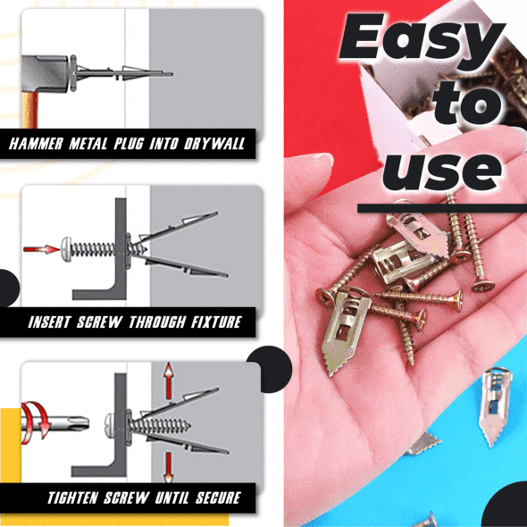 BowLift | WallViper Drywall Anchors and Screws Kit