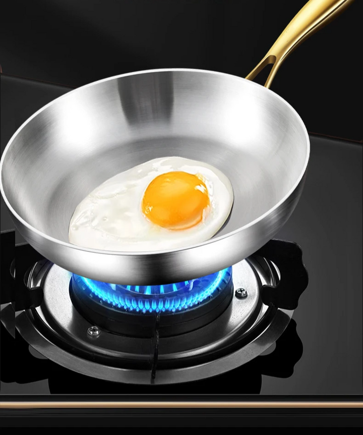ChefSteel – Professional Stainless Steel Frying Pan for Gas & Induction | Bowlift