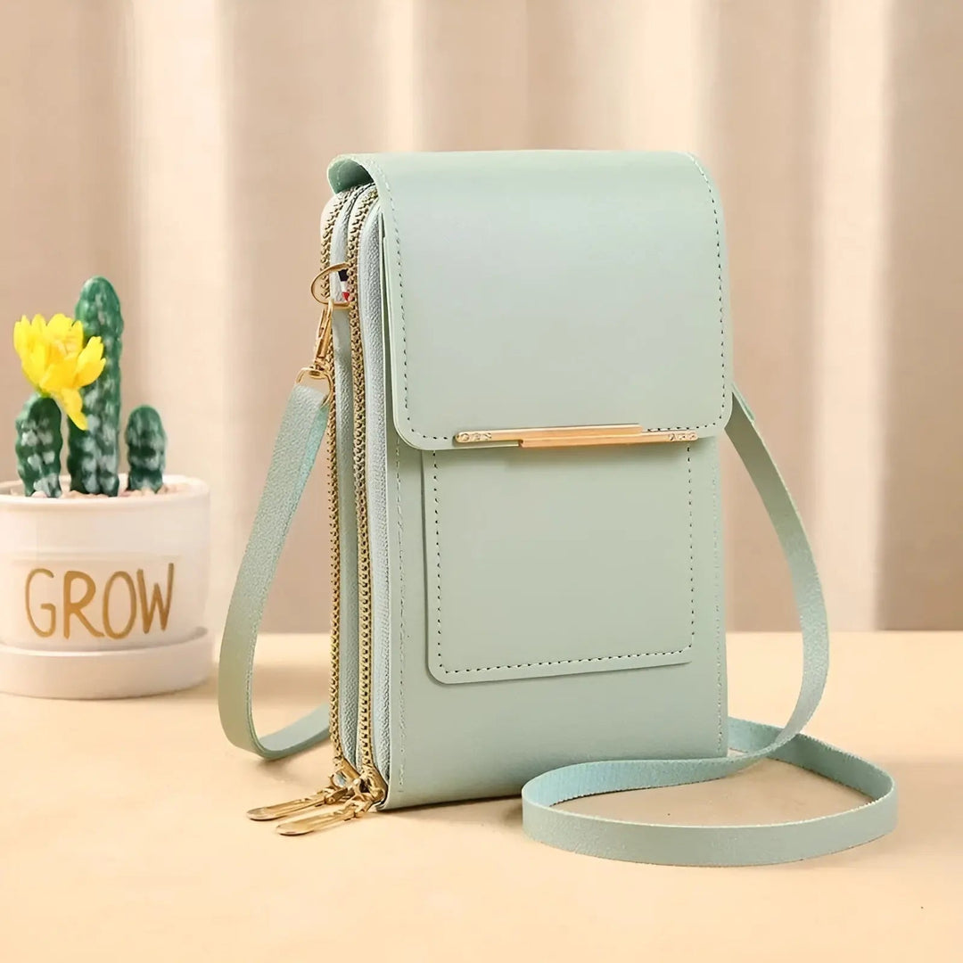 Soft Leather Shoulder Bag with Anti-Theft Protection - SafeTouch | Bowlift