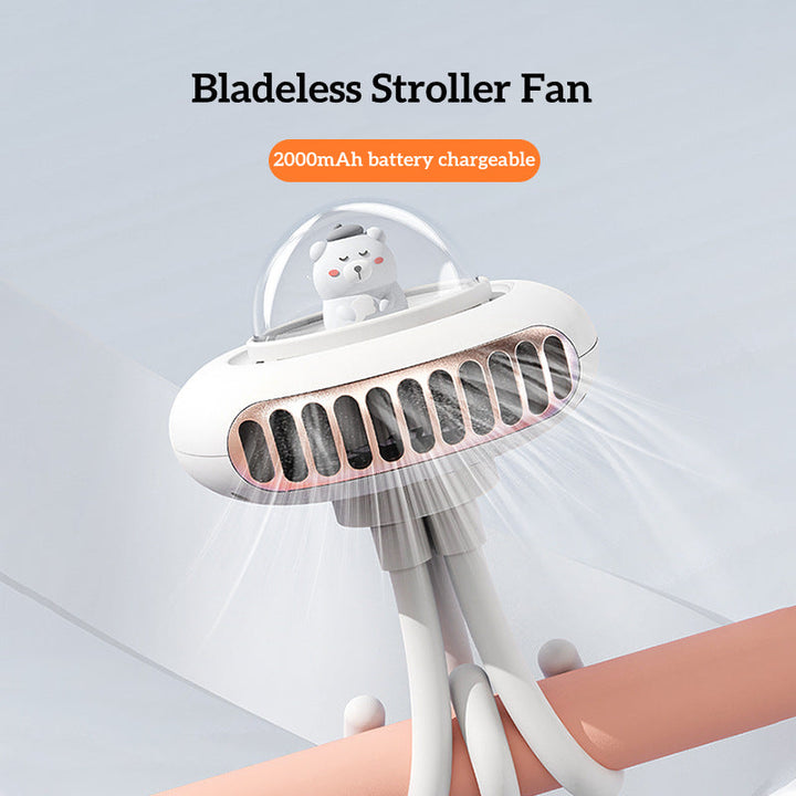 Portable Rechargeable Folding Stroller Fan | Bowlift