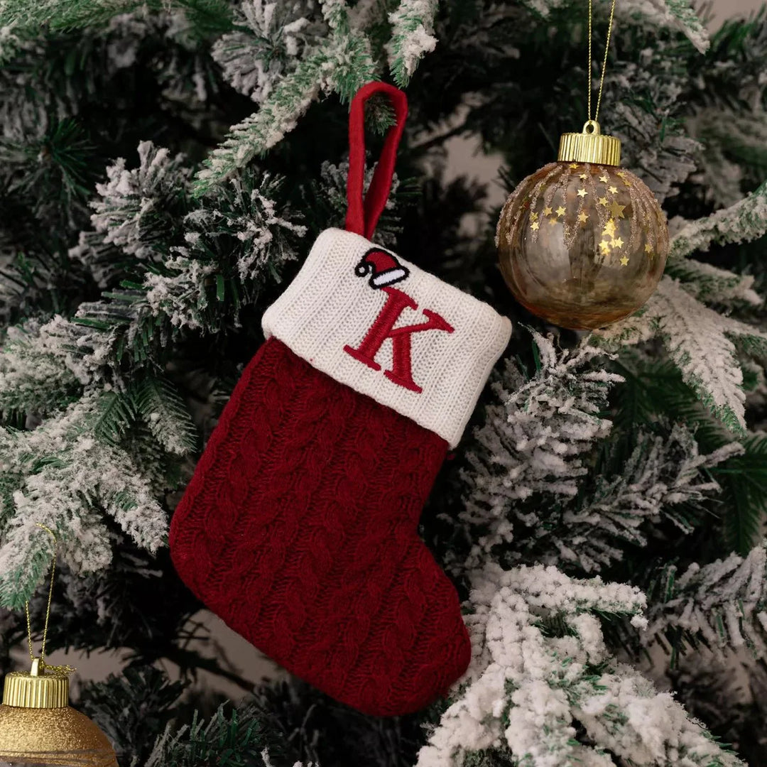 BowLift | Cable-Knit Contrast Christmas Stockings