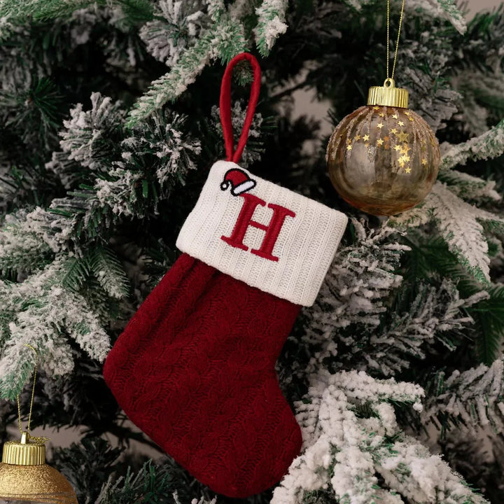 BowLift | Cable-Knit Contrast Christmas Stockings
