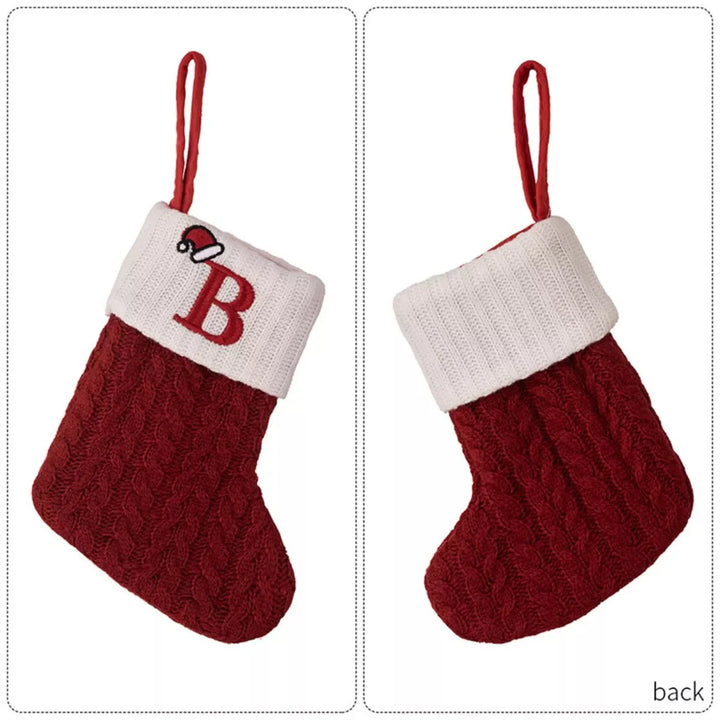 BowLift | Cable-Knit Contrast Christmas Stockings