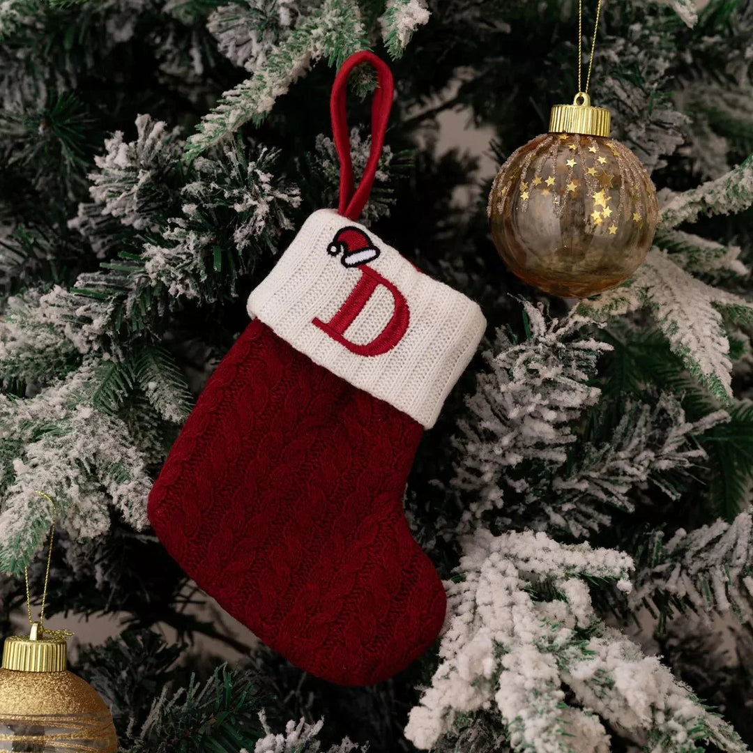 BowLift | Cable-Knit Contrast Christmas Stockings