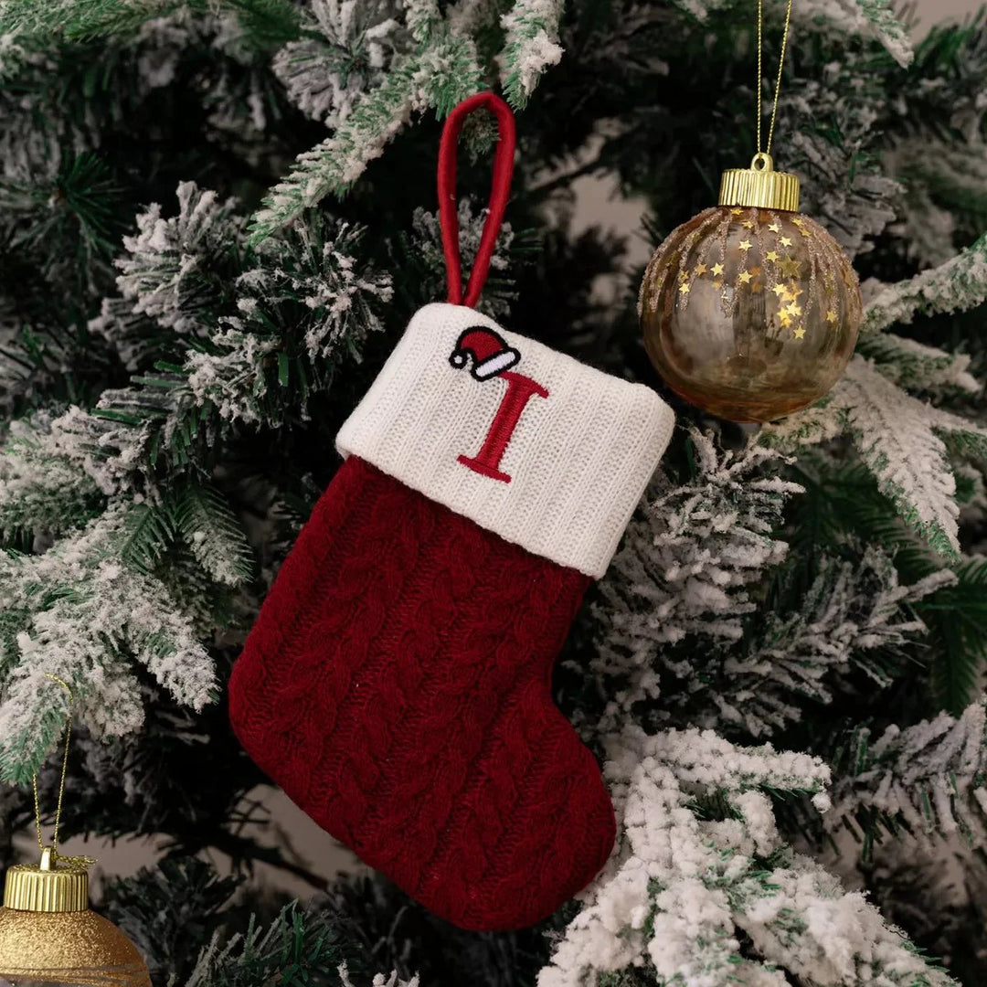 BowLift | Cable-Knit Contrast Christmas Stockings