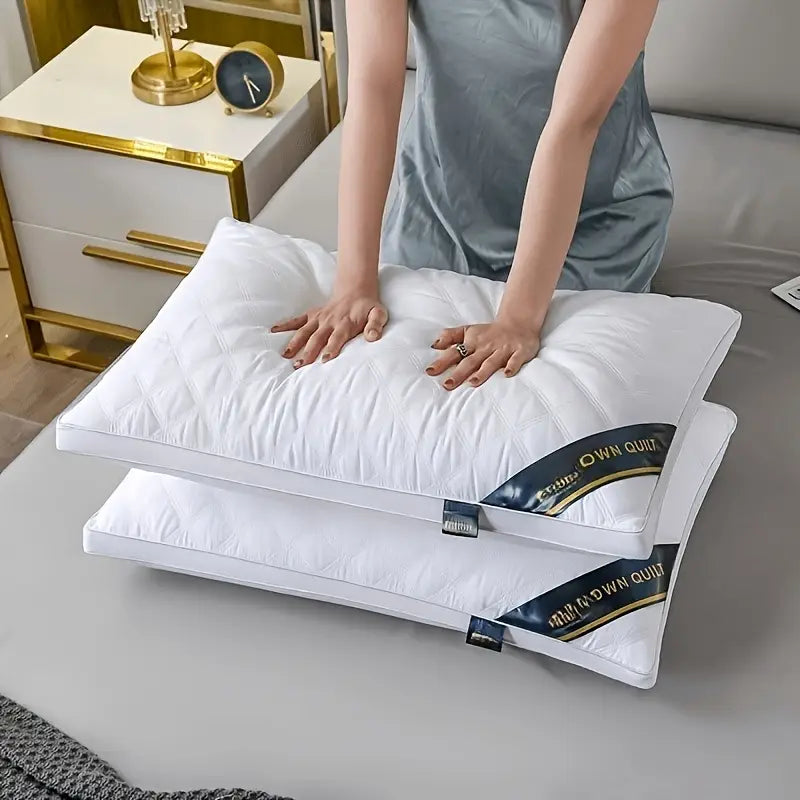 BowLift | DreamRest - Set of 2 Hypoallergenic 3D Pillows - Soft Cervical Support & Hotel Quality Sleep