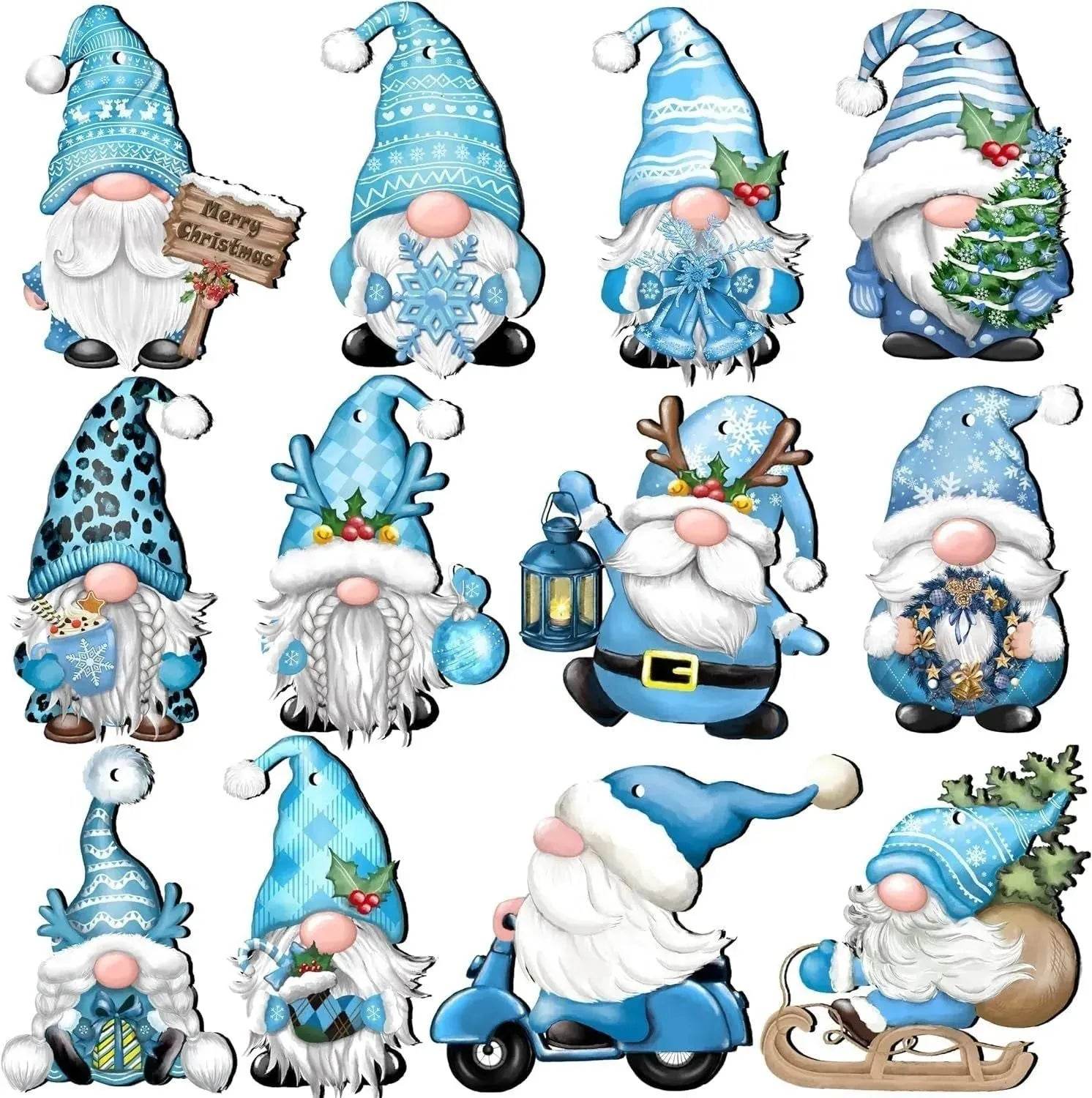 BowLift | 24 PCs Christmas Wooden Hanging Ornaments