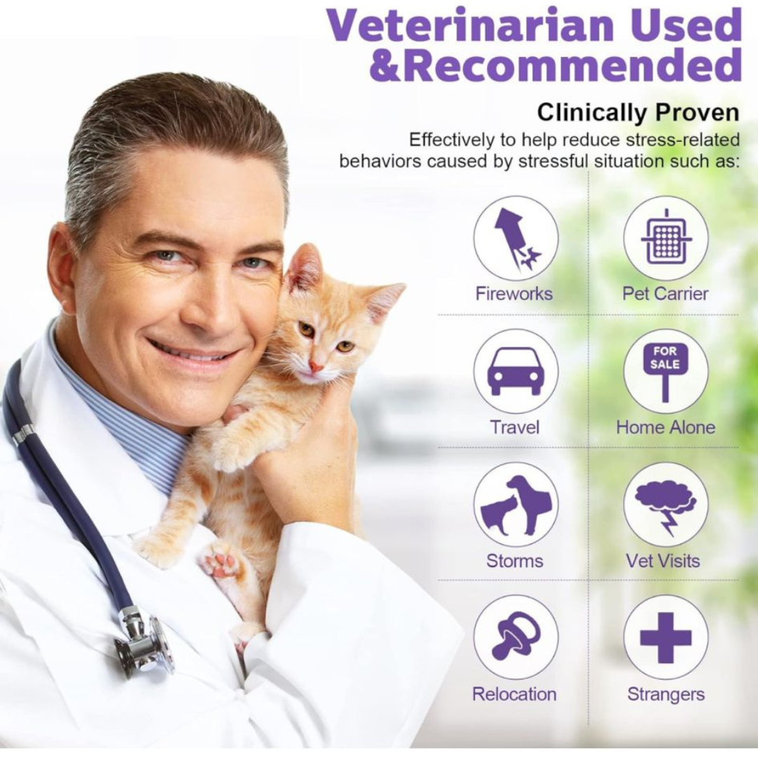 Pheromone Calming Collar for Dogs and Cats Bowlift