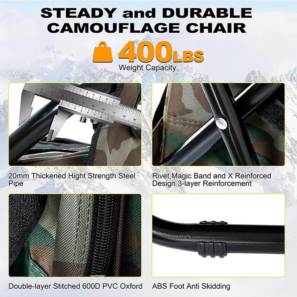 BowLift | Camochair Pack – 3-in-1 Backpack, Cooler & Folding Chair for Outdoor Adventures