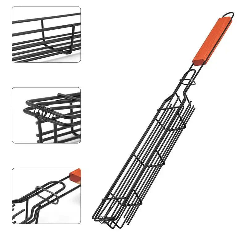 Camping Grill Basket Portable Barbecue Grilling Basket BBQ Basket | Bowlift