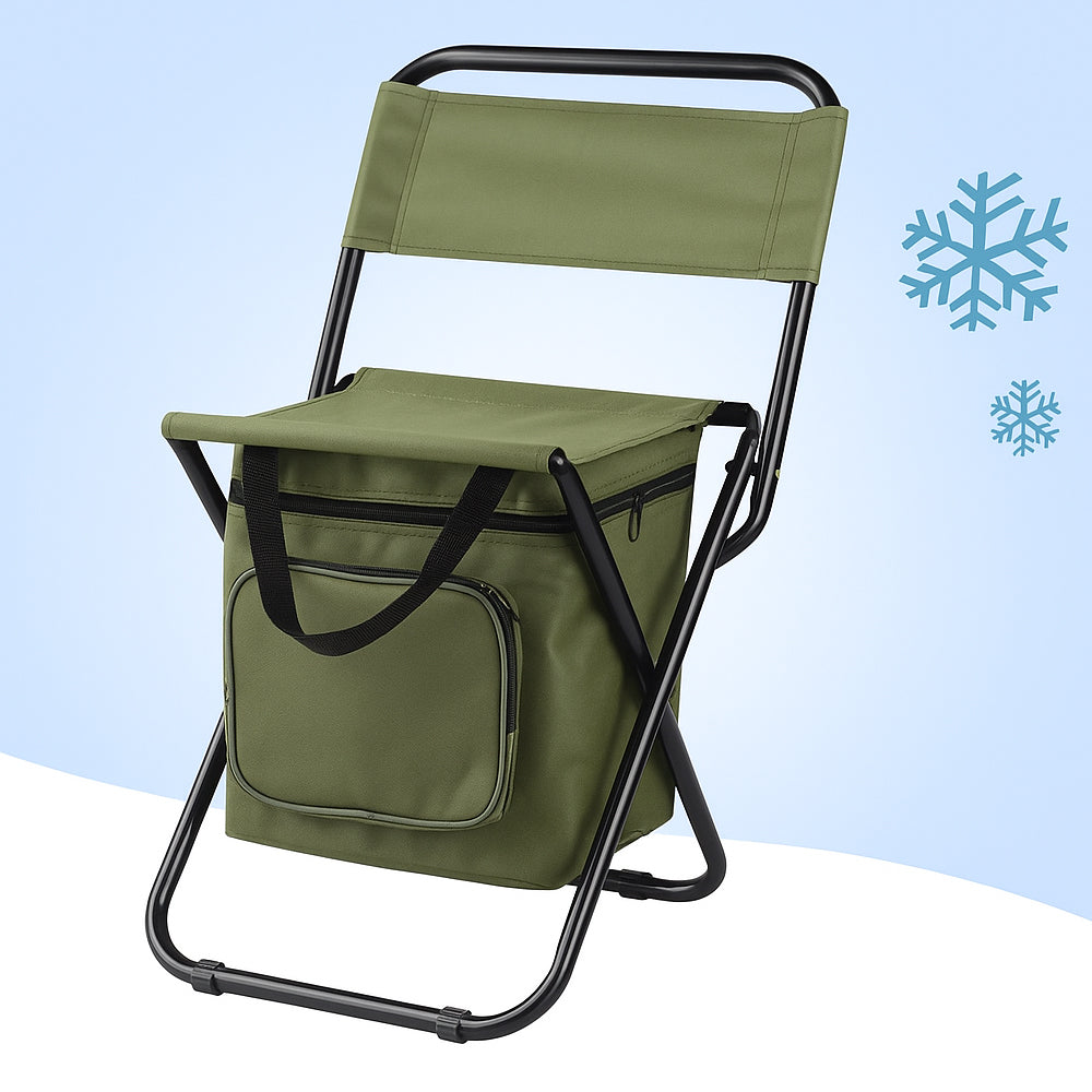 ChillPack Outdoor Chair – Folding Camping Chair with Backrest and Integrated Cooler Bag | Bowlift
