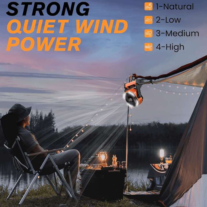 3 In 1 Cordless Camping Fan | Bowlift