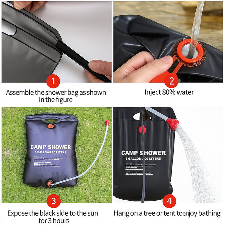 Camp Shower - Sun Shower | Bowlift