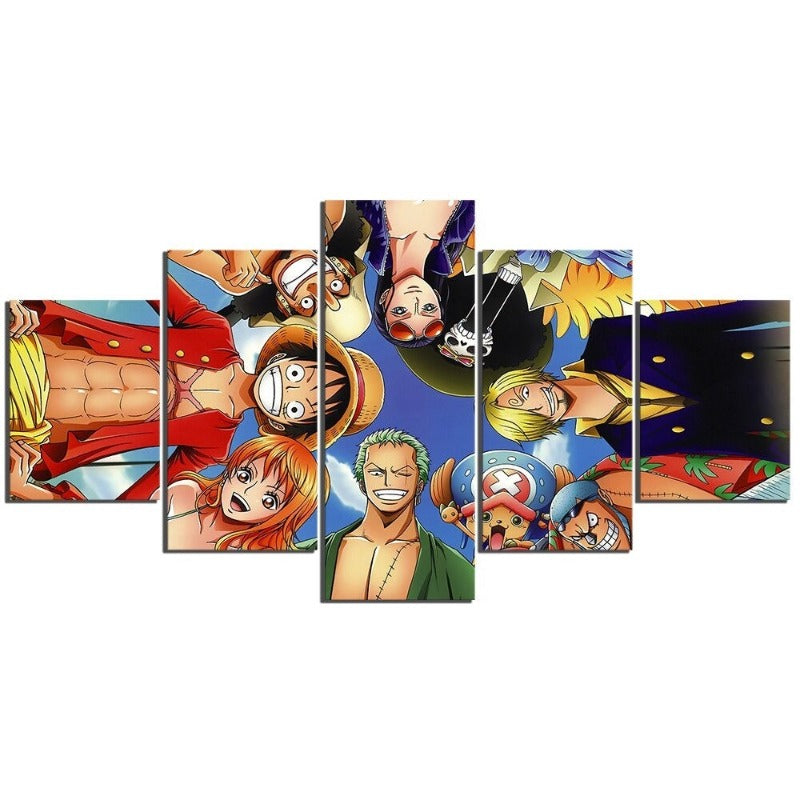 5 Pcs "Animation Luffy Straw Hat Pirates" - Wall Art Modular Pictures Posters | Bowlift