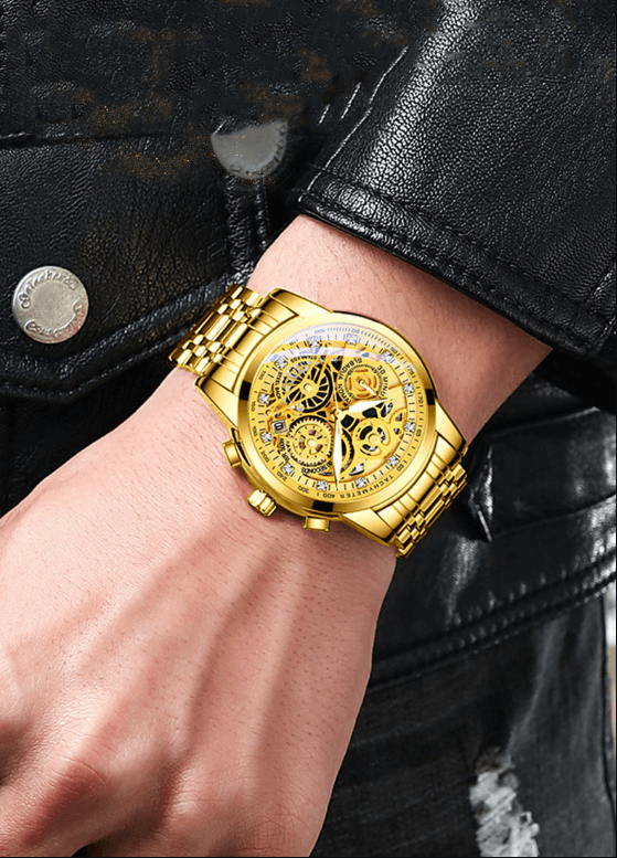 SkeletonWatch - Stijlvol Herenhorloge met Zwart Design Bowlift