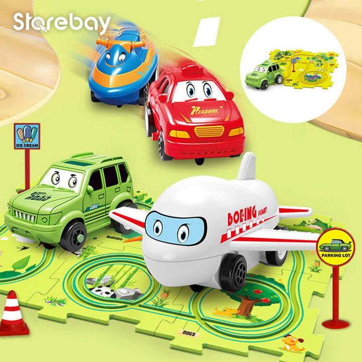 BowLift | Carpuzzle – Creative race track puzzle with car & accessories