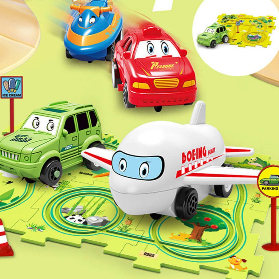 BowLift | Carpuzzle – Creative race track puzzle with car & accessories