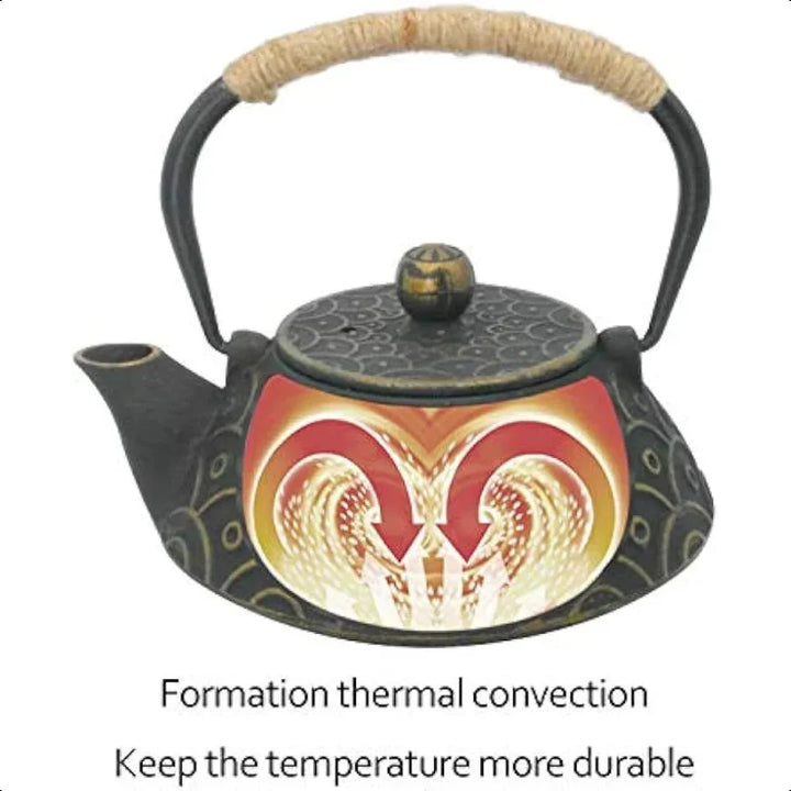 Cast Iron Teapot with Stainless Steel Infuser Loose Leaf Tea Kettle | Bowlift