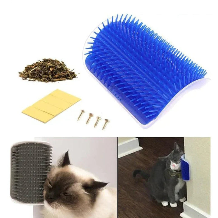 Cat Corner Brush for Self-Grooming - PurrGroom Bowlift