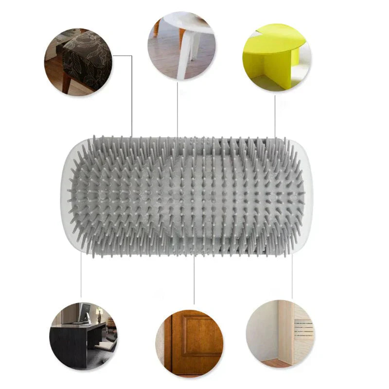 Cat Corner Brush for Self-Grooming - PurrGroom Bowlift