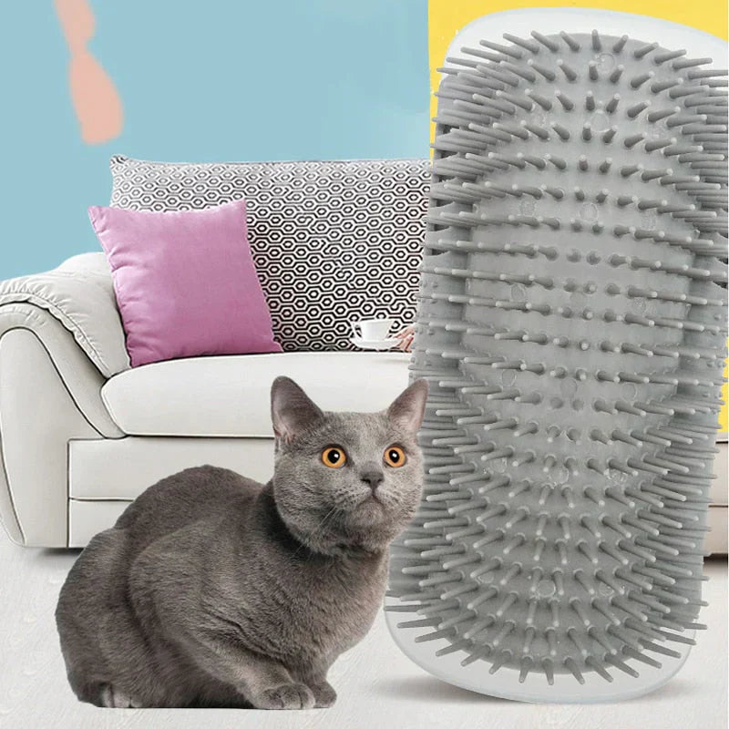 Cat Corner Brush for Self-Grooming - PurrGroom Bowlift