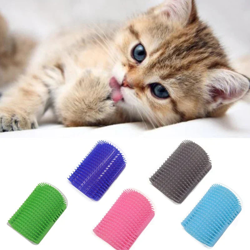 Cat Corner Brush for Self-Grooming - PurrGroom Bowlift
